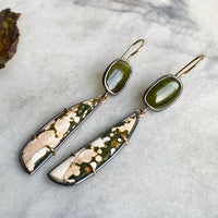 Tourmaline and Ocean Jasper Earrings